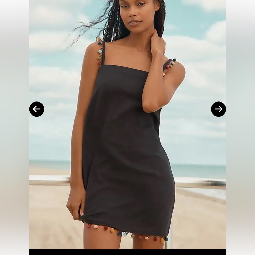NWT Anthropologie Celandine Black Mini Dress